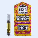 Rainbow Sherbet Tre House THC-P D8 + D9 + D10 Cartridges 1G